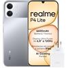 realme P4 Lite Smartphone, 4+128 GB, Display 6.8 120Hz, Batteria Titan 6600mAh, Carga 15W con inversa 6W, Protezione ArmorShell, Lunga autonomia Ricarica rapida Telefono, Grey