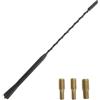 Rqkagf Antenna universale per auto, 28 cm, antenna radio FM Dab potente per modelli, ricezione ottimizzata di alta qualità, gomma anti-UV e anti-corrosione, facile installazione con 3 adattatori inclusi