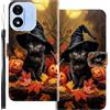 WUACYEAMING Custodia Compatibile con Redmi Note 17,con Slot Carte PU Pelle Portafoglio Libro Case Antiurto Bumper Motivo Magnetica Flip Protettiva Resistente Gatto di zucca