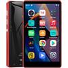 SWOFY SWOFY - Lettore MP3 con Bluetooth e WiFi, touch screen da 4,0 pollici, lettore MP3 MP4, portatile, stereo, lettore musicale digitale con radio FM, registratore, e-book, browser (nero) (rosso)
