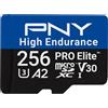 PNY 256GB PRO Elite High Endurance C10 U3 V30 microSDXC Scheda di Memoria