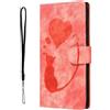 Nodigo-EU Compatibile per Samsung Galaxy A35 5G Cover Gatto a Libro Book Pelle PU Portafoglio Magnetica con Disegni Motivo Antiurto Case Flip Protettiva Custodia - Rosso B