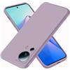 EASSGU Custodia per Xiaomi MI 13 Lite (6.55 Inches), Cover Morbida in Silicone TPU - Erba Viola