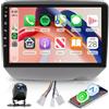 Hodozzy Autoradio per Toyota Yaris 1999-2005 con Wireless Carplay Android Auto, Touchscreen da 9 pollici con Bluetooth/RDS FM/Youbube/V-Link/GPS/USB/SWC+Telecamera Posteriore