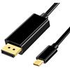 YMY Cavo 4K 60Hz USB tipo C a DisplayPort, 1,8 m, 4K x 2K, USB 3.1 a DP UHD, cavo convertitore per MacBook Pro, iMac, laptop XPS, Galaxy S8/S9/S10 a proiettore monitor HDTV, 1,8 m