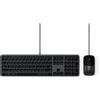 SATECHI Combo Tastiera e Mouse con Cavo Slim CLX3, QWERTY US, Nero