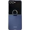 BORYA Cover per Samsung Galaxy Z Flip8 (Flip 8) 5G, Ultra Sottile Antiurto Premium Silicone Duro PC Custodia, Pieghevole Antigraffio Setoso Opaco Case con Anello 360°, Blu
