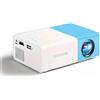 LiebeWH Mini Videoproiettore YG300, Mini Proiettore a LED, Lavagna Luminosa Polylux 1080P Full HD, Videoproiettore Home Theater LED Compatibile con Smartphone/tablet/laptop//TV Stick