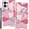 WUACYEAMING Custodia Compatibile con Oppo K15,con Slot Carte PU Pelle Portafoglio Libro Case Antiurto Bumper Motivo Magnetica Flip Protettiva Resistente marmo