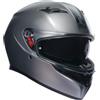 AGV - K3 E2206 MPLK, Casco Moto Integrale ECE con Spoiler e Visiera Antigraffio Anti UV, con Predisposizione Interfono, Mono Matt Luna Grey, Unisex, XL