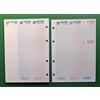 tipome Ricambio formato A5 15x21cm per raccoglitore a 4 anelli (calendario settimanale con orari) CON 4 FORI