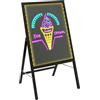 DCSYOG Lavagna LED con supporto pieghevole, 50 cm x 70 cm, lavagna luminosa con telecomando e 8 penne al neon, design fai da te per bar, ristorante, matrimonio