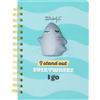 Mr. Wonderful - Quaderno A5 3D squishy squalo - I stand out everywhere I go - Quaderno formato A5 con rilegatura a spirale - Con 160 pagine bianche