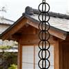 Pounjsd Catena Antipioggia in Metallo con Gancio, Catena per Esterni Antipioggia in Alluminio, Catene da Pioggia per grondaie, antiruggine, per Fontana o Pluviale, Nero (2.4m)