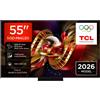 TCL C8L TV 55C8L SQD Mini LED da 55"", 4K HDR, 3000 nit, 1.008 zone di dimming, Google TV, 144Hz, Dolby Vision & Atmos, Audio Bang & Olufsen"