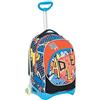 Seven TROLLEY JACK JUNIOR - SJ BOY - Blu Arancio - 28 LT SGANCIABILE e LAVABILE - Scuola e viaggio