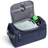 Etercycle - Beauty case da toilette da uomo, pieghevole, impermeabile, da viaggio, per uomo e donna, colore: blu navy
