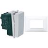 VIMAR Interruttore Illuminabile 2p 16ax Della Serie Plana Bianco & 14653.01 Placca 3 Moduli, Bianco