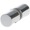 Glass Com SK2 C Coppia di Pomoli a Sezione Cilindrica, Cromo Lucida, 30 mm