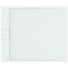 Ideal Standard - Ultra Flat S i.life, Piatto doccia rettangolare 120x100 in resina, Piletta di scarico lato corto, Finitura opaca effetto pietra, Bianco