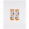 Prénatal Calze antiscivolo bimbo beige/arancio animali del bosco