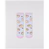 Prénatal Calze antiscivolo bambina grigio/rosa ricci