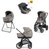 Inglesina Aptica XT System Quattro - Tundra Beige con telaio Black e seggiolino auto Darwin Infant Recline EVO - Inglesina