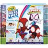 Crayola, color wonder, activity set, spidey, 40+ pezzi, pagine da colorare, pennarelli senza macchia, adesivi, personaggi pop-up