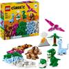 Lego classic 11041 dinosauri creativi, giochi bambini 5+, colorati animali giocattolo da costruire come t. rex e triceratopo