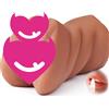 SuperLove 3in1 Realistic Face Mouth-Pussy-Anal Masturbator Tan