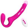 SuperLove Thrusting & Vibrating Strapless Strap-On with Remote Pink