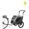 TRIXIE 12794 - Rimorchio per bicicletta, funzione di piegamento rapido, misura S