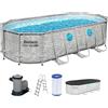 Bestway Piscina Fuoriterra Ovale Bestway 56716 Power Steel Swim Vista II