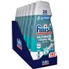 Finish Quantum + Igiene, Detersivo Lavastoviglie Raccomandato da Napisan, Gel Lavastoviglie, 182 Lavaggi, 7 confezioni da 26 Lavaggi di Liquido Lavastoviglie