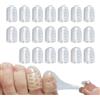 Generic Protezione per dita dei piedi, in silicone, anti-attrito, traspirante, 20 pezzi, piccoli cappucci elastici per dita dei piedi, protezione morbida per calli, vesciche e unghie incarnite