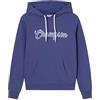 Champion Legacy - Felpa con Cappuccio da Donna, con Stampa, L, Blu, Blu, L