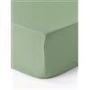 Westwing Collection Lenzuolo con angoli in cotone percalle Elsie - Verde chiaro