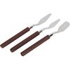 OVAQUIXI 3 Pezzi Coltello da Pasta in Acciaio Inossidabile con Manico in Legno per Pittura Ad Olio Spatola per Modellare Argilla, Miscelazione Colori