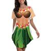 Seizesoul Maglietta da donna a maniche corte con stampa a maniche corte da spiaggia Luau Party camicia hawaiana, Camicia hawaiana, XL