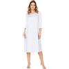 e.Femme® Camicia da notte da donna Nicole II 1018 con maniche a 3/4, in 50% cotone e 50% modal, Blu, 46