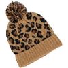 BESPORTBLE Cappello Leopardato Donna Caldo Invernale Lavorato a Maglia Marrone | Stile Semplice e Moda, Leggero e Pratico, Filato di Lana, per Testa Adulta, Stagione Fredda
