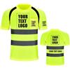 AYKRM Alta visibilità Stampato delle Magliette di Personalizzato Camice di Lavoro Riflettenti di Sicurezza di Alta visibilità (M, Giallo)