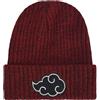 Concept One Naruto Beanie Hat, Akatsuki Cloud Winter Knit cap con Polsino, Multi, Taglia Unica