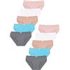 LOREZA ® 10 Slip in Cotone per Ragazze (128-134 (8-9 Anni), Set di 10) M-41114