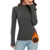 Aottori Maglia Termica Donna Collo Alto Grigio Scuro S