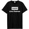 Amplified Maglietta unisex da adulto Live Forever Oasis, nero, L