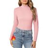 Aottori Maglia Termica Donna Collo Alto Elasticizzata Rosa XL