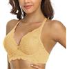 SHEKINI Reggiseno con Ferretto Donna Reggiseno Push Up Pizzo Scollatura Profonda Schiena Nuda Donna Sexy Lingerie Incrociato Dietro