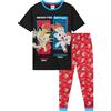 Pokémon Pigiama Bambino - Pigiama Ragazzo a Maniche Corte e Pantalone Lungo 4-14 Anni - Pigiama Pikachu Idea Regalo (Nero/Rosso, 11-12 Anni)