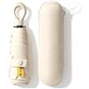 erised's bifrost Mini ombrello pieghevole da viaggio con manico ad anello per uomini donne bambini/borsa compatta ombrello/rivestimento strato tessuto blocco/protezione UV UPF 50 99,9%/leggero piccolo zaino portatile